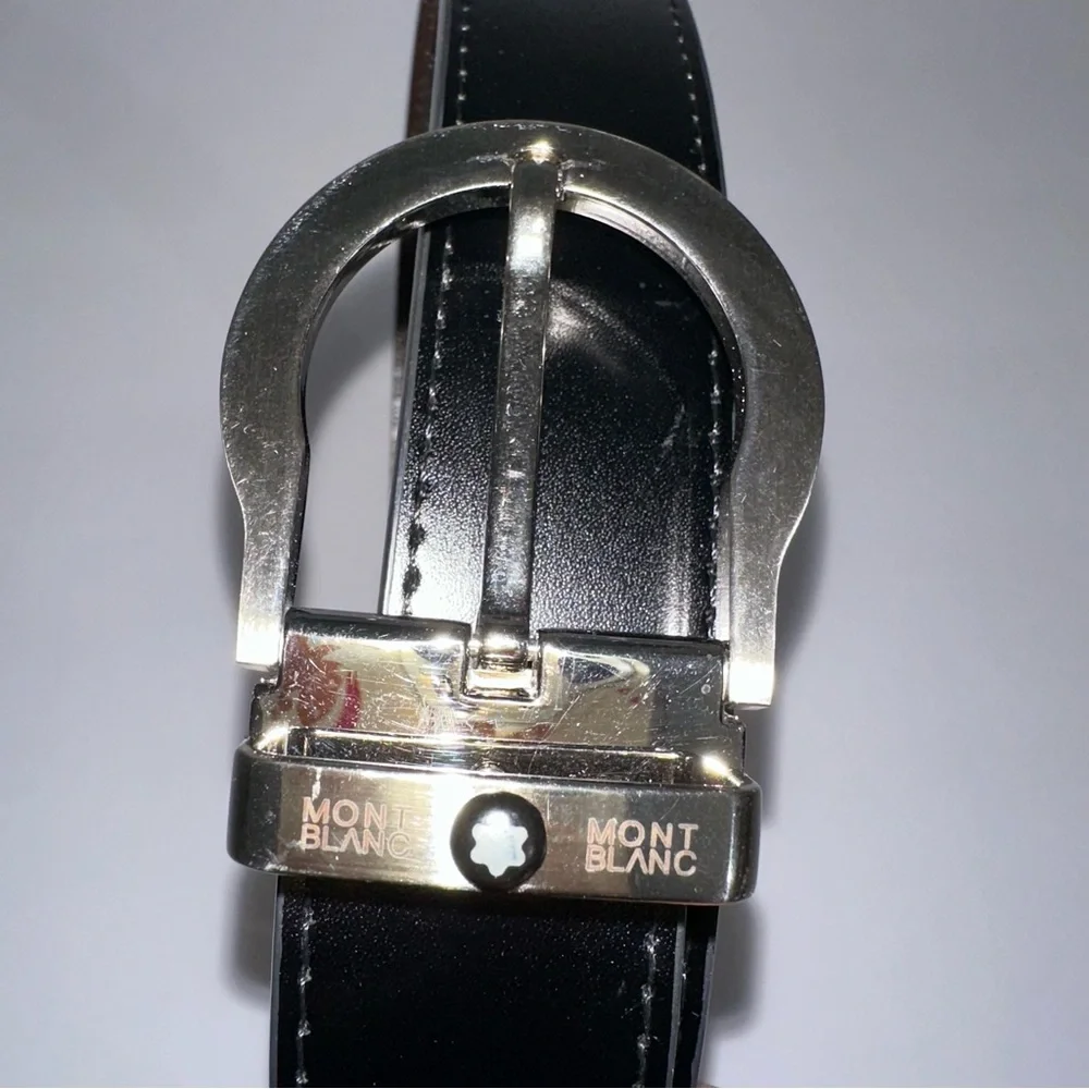 Mont Blanc two tone men’s belt - Picture 3 of 15